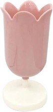 Pink Plastic Tulip Pen Holder Cute Pens Cup for Desk Pen Brush Organizer Offi...