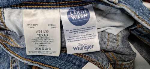 Herren WRANGLER JEANS Blue Denim W 38 L 30 "Texas" Reißverschluss 5 Pocket Design - Bild 5 von 5