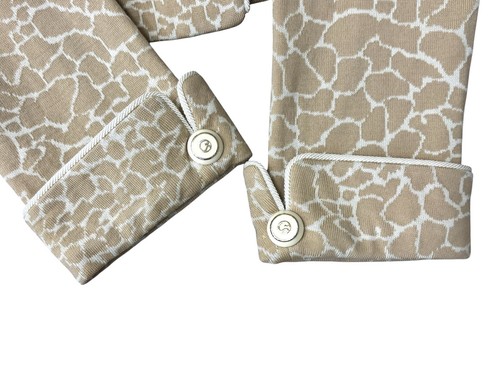 ST. JOHN COLLECTION Knit Skirt/Jacket 2pc Suit Set Animal Print Cream Tan 10/12 - Picture 11 of 17