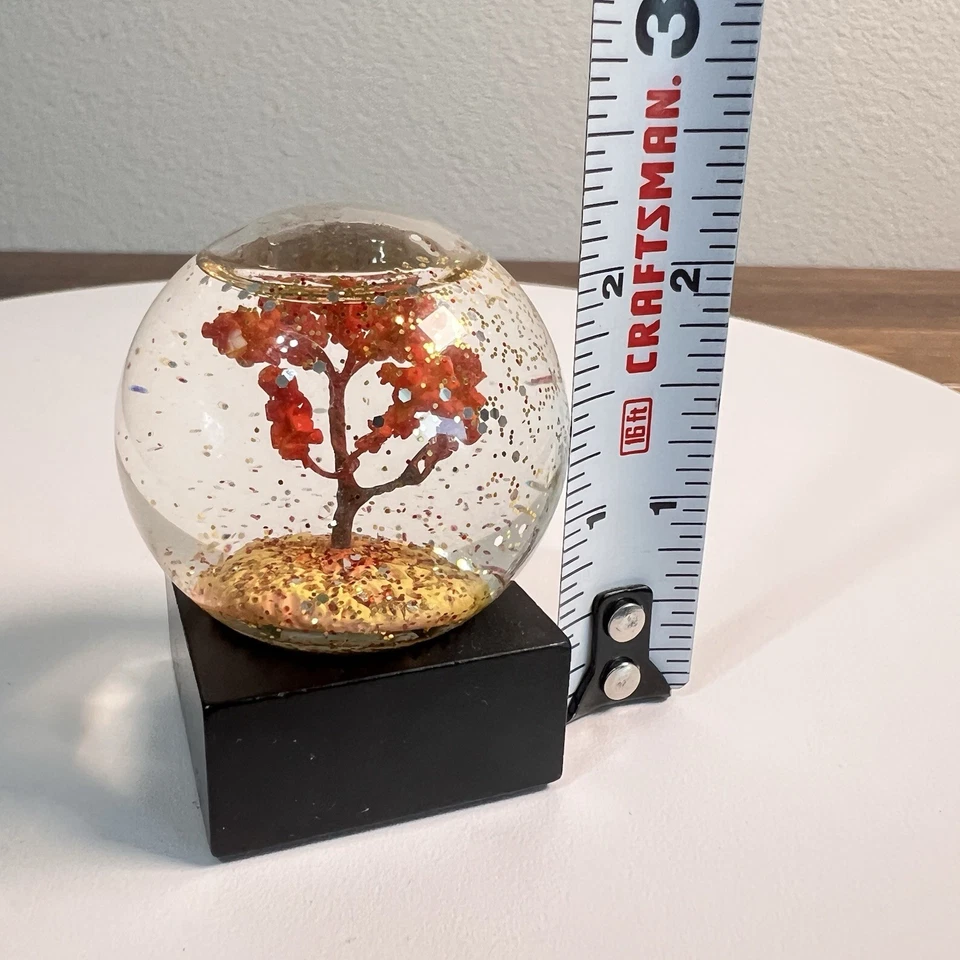 Globos de nieve frescos hojas de otoño globo de nieve - temporada de otoño decoración del hogar brillo Foto 3 de 4