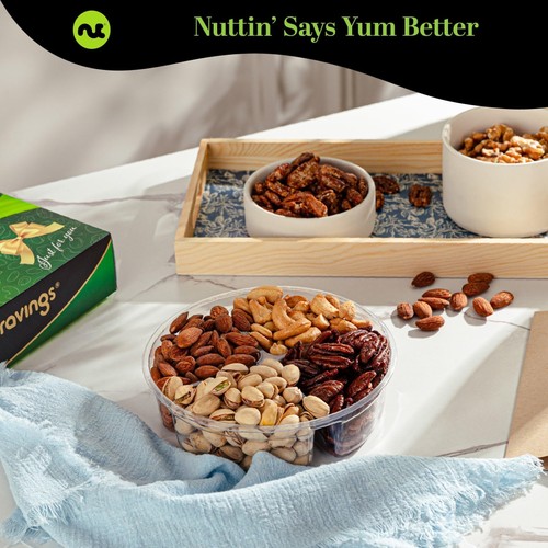 Caja de Regalo Gourmet Antojos de Nueces - Surtido de 4 Nueces Premium en Bandeja Verde, 12-16º - Imagen 2 de 9