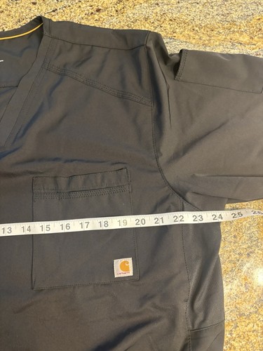 Carhartt Force Flex Men's Scrub Size Top XL Modern Fit C15106 Black - Picture 6 of 11