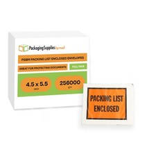 256000 4.5" x 5.5" Box Packing List Slips Envelopes Full Face Packaging Labels