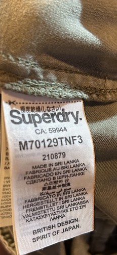 Superdry Trousers Mens XL 32L Green Straight Cargo Military Combat Utility Walk - Picture 6 of 8