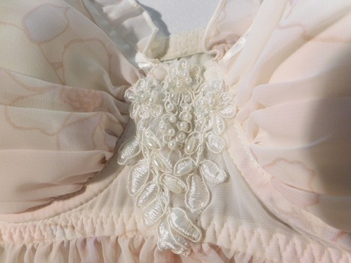 Apt 9 Damen-Intimwäsche Größe Medium rosa Blumen fließend Dessous Perlen - Bild 3 von 8