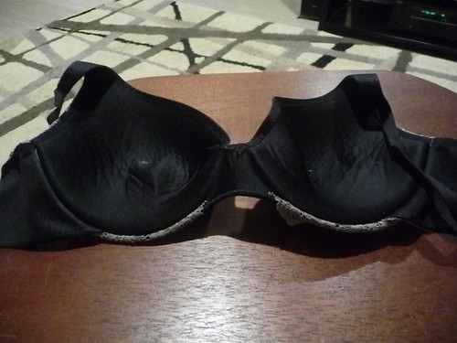 Victoria's Secret Demi Lined Bra  36B Solid Victoria Black Lace Sexy - Picture 2 of 3