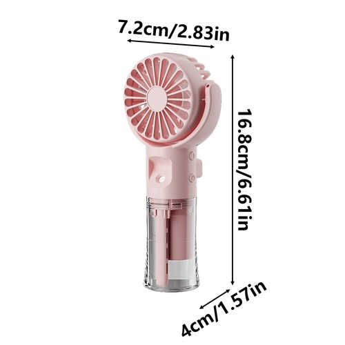 Water Spray Mist Fan USB Rechargeable Handheld Portable Mini Fan Cooler - Picture 3 of 16