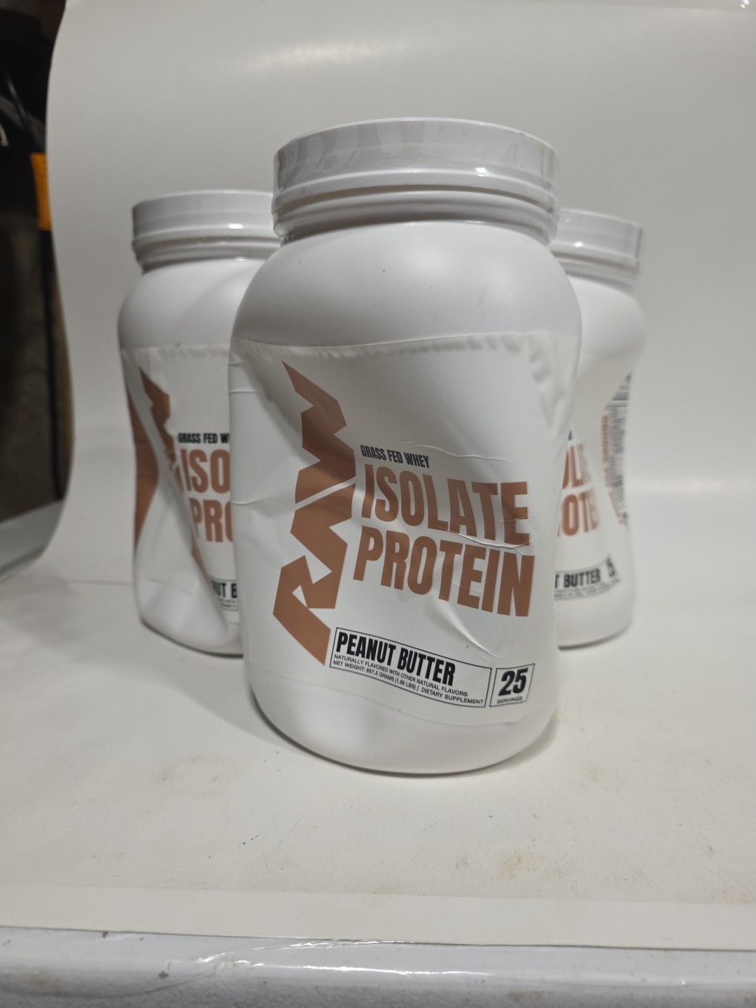 Raw- Grass Fed Whey Isolate Protein, Peanut Butter, 2lb Exp 6/26 (DENTED) READ