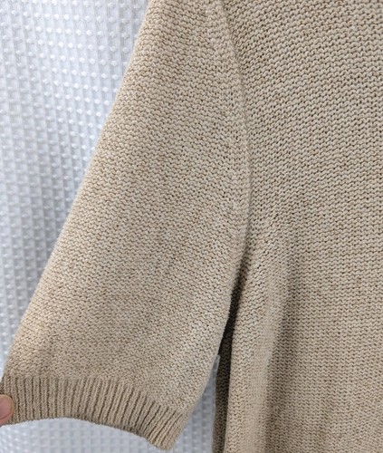 Ann Taylor Tan Short Sleeve Crew Neck Sweater NWT Size XL - Picture 4 of 9