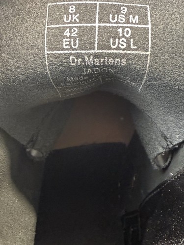Dr. Martens schwarze Jadon 8-Loch-Plateaustiefel Leder Reißverschluss Seiten USMens 9 Damen 10 - Bild 11 von 21