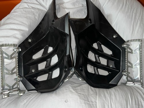 Yamaha YFZ450R YFZ450X OEM Heel Guards Foot Pegs Left & Right Set 1TD-F1621 - Picture 2 of 4