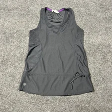 Athleta Tank Top Womens XS Lace Trim Racerback Adjustable Hem Active Workout Gym