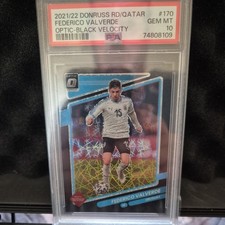 2021 Panini Donruss Optic Black Velocity Federico Valverde 25/25 PSA 10 Uruguay