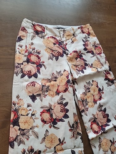 Peruvian Connection Floral Wide Leg Pants Size 2 - Picture 4 of 18