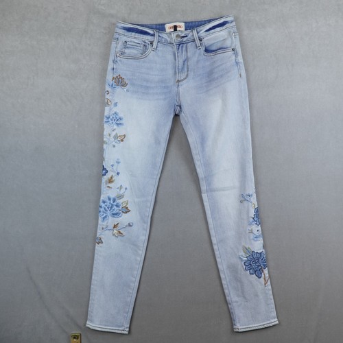 Driftwood Jackie Jeans Größe 27x28 bestickt Blumen Hippie Sundance blau Denim - Bild 1 von 10