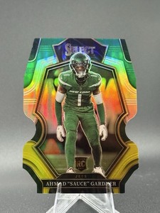 2022 Select - Premier Level Ahmad Gardner #177 Green & Yellow Prizm Die-Cut (RC)