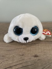 Ty Beanie Boos ICY the BABY SEAL Medium Plush Toy Glitter Eyes 8”Retired NMWMT
