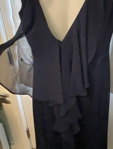 David’s Bridal Sz 18 Navy V-Neck Sleeveless Maxi MOB Formal Evening Gown NWT - Picture 11 of 15