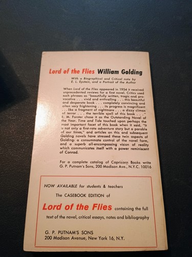 ๐ Lord Of The Flies By William Golding & Cliffs Notes ~Paperback #2 - Picture 6 of 8