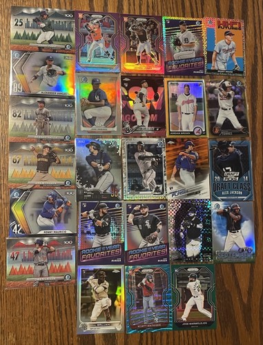 Lotto 25 rifrattori e #’ed Topps & Bowman Chrome, Panini /25, /50, /199, /500 - Foto 1 di 14