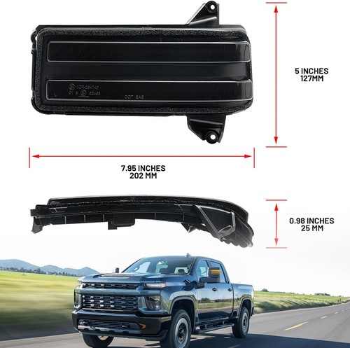 Switchback LED Towing Mirror Light for 2020+ GMC Sierra Silverado 2500HD 3500HD - Foto 3 di 9