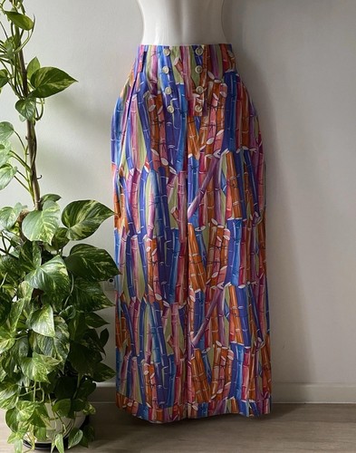 STELLA JEAN Matching Set Trousers And Top Vibrant Print Size 40 Italy 8/10 UK - Picture 17 of 24