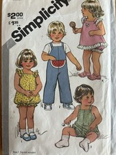 Adorable Simplicity TODDLER ROMPERS SUNDRESS PANTIES SEWING Pattern Size 2