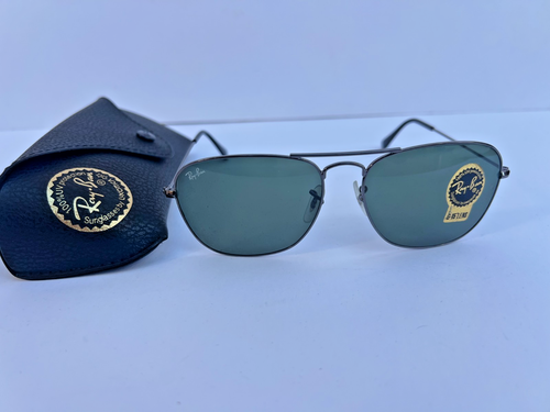 NEW Ray-Ban Caravan Sunglasses Gunmetal Frame Green G-15 Lens RB3136 004 58mm  - Bild 2 von 4