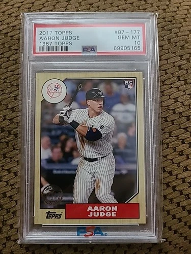 2017 Topps Aaron Judge 30th Anniversary 1987 Topps Rookie PSA 10 Yankees 87-58
