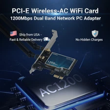 Desktop Gaming PCIe WiFi Bluetooth Card Dual Band Wireless PCI-E Network Adapter