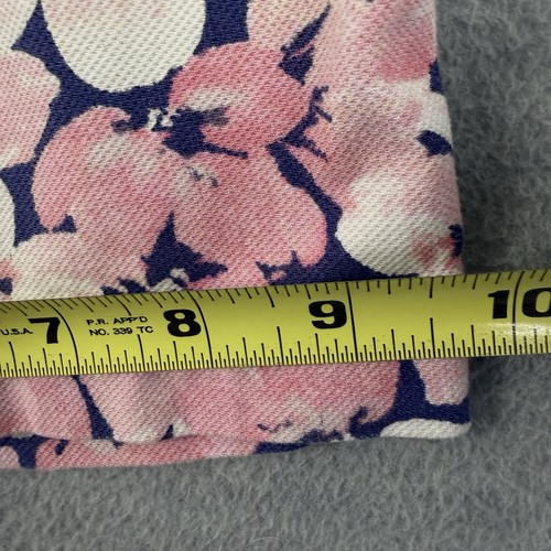 Lands End Women's 6 Mid-Rise Bermuda Shorts Pink Purple Floral Stretch Denim - Picture 14 of 14
