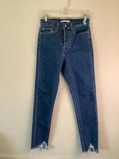 Ladies Levis Buttonfly Wedgie Skinny Size 27 #97