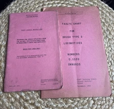 Vintage British Railways Locomotive Train Fault Finding Guides Books Railwayana