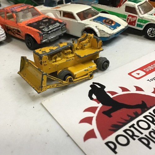 1969 MATCHBOX REGULAR WHEELS #8 YELLOW CATERPILLAR CAT DOZER 1/64 PARTS RESTORE