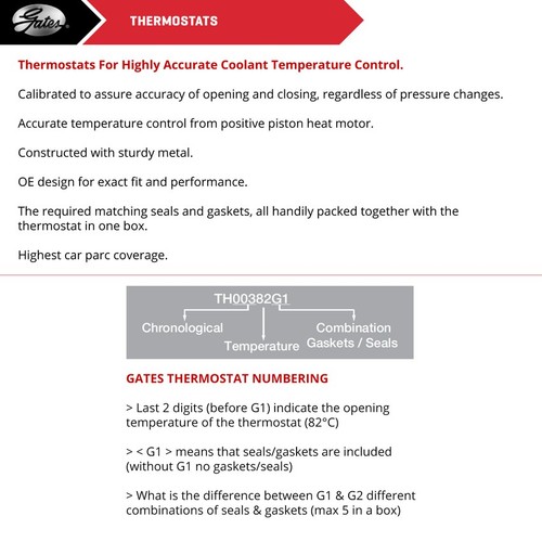 Gates Thermostat For Mazda CX-30 SKYACTIV-G (DM2WL) PY-VPS,PYZC DM Petrol - Picture 2 of 5