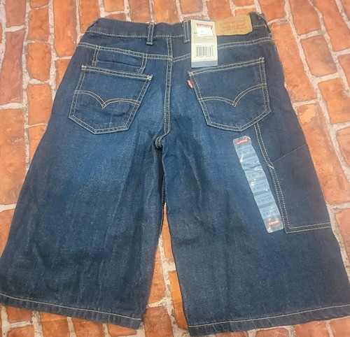 Levi Boys Utility Shorts Sz 16 Regular Nwt Denim Blue - Picture 2 of 2