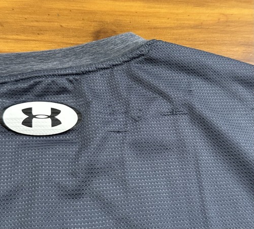 Under Armour HeatGear Fitted Training Shirt Men's Medium Gray Heather - Picture 8 of 8