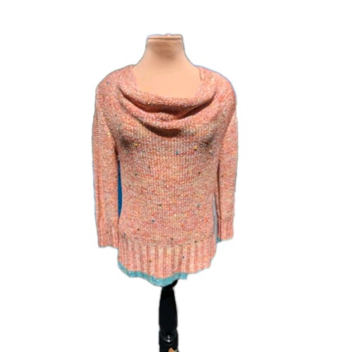 Michael Simon Women's Orange Knit Sweater with Sequin Embellishments Size Large  - Picture 1 of 8