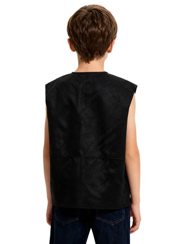 Kids Boys Suede Fringed Waistcoat Open Front Cardigan Top Western Cowboy Vest - Picture 57 of 77