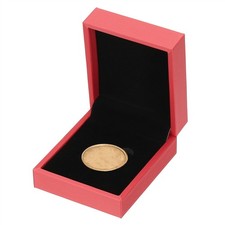 Coin Display Box, Coin Presentation Display Box Square Fit 33mm Coin, Red