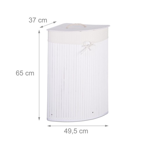Cesto ropa sucia esquinero canasta plegable cubo de almacenamiento 60 L ligero - Imagen 4 de 10