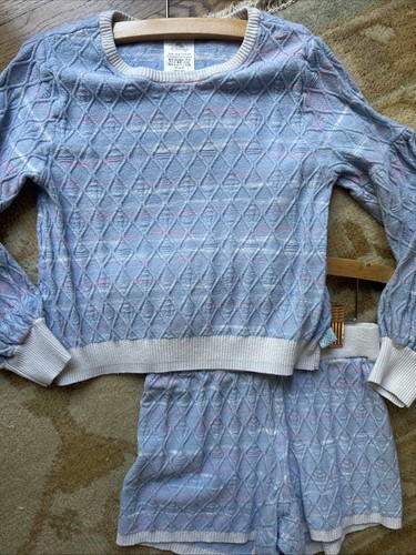 Disney Frozen Blue Cozy Pajama Set Girls Size 7/8