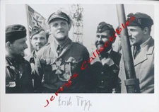 Erich Topp signed crew given KC photo. U-552..the Red Devil Boat. SCARCE !!