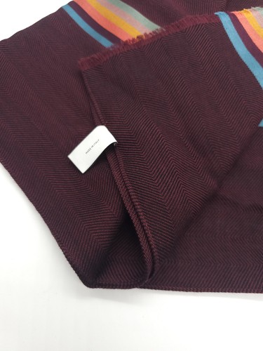 Paul Smith Herren Wolle Seide Schal Mittelstreifen Neu MK025020 - Bild 5 von 10