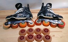 Mission Inline Hockey Skates Men Sz 7 Proto V 5.3 Roller Blades needs repairs