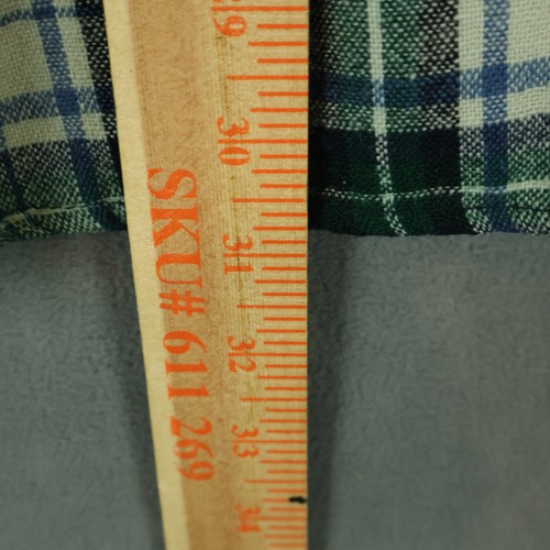 Vintage Woolrich Shirt Jacket Mens XL Green Plaid 60s Wool Flannel Shacket - Picture 9 of 11