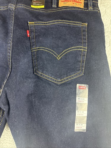 Jeans Levi's 512 Slim Taper Flex azul denim oscuro para hombre talla 38/32 - Imagen 3 de 8