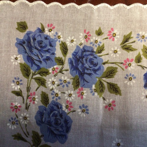 Vintage Taschentuch, neu, Damen Taschentuch, geblümt. - Bild 5 von 8