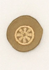 Army Chevron 2122: Private First Class, Wagoner - khaki, WWI, French made