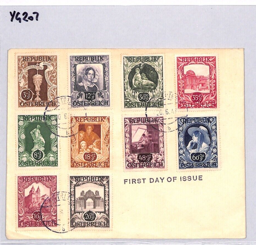 AUSTRIA 1947 FDC *Art Exhibition Fund* Set{11} First Day Cover CHARITY YG207 - Picture 6 of 9